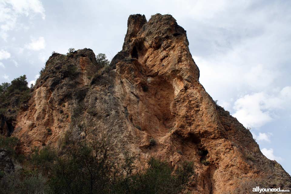 Cuevas del Buitre pathway.PR-MU35. The Majal Blanco