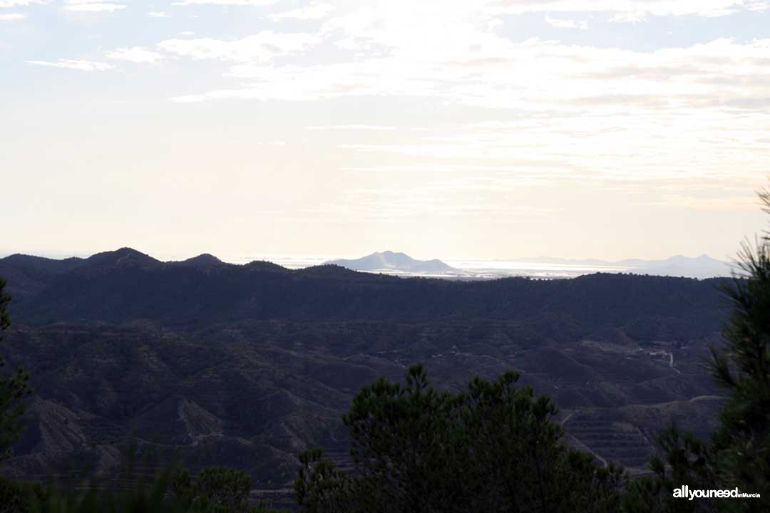 Cresta del Gallo-Pico del Relojero route. Cabezo Gordo and Mar Menor