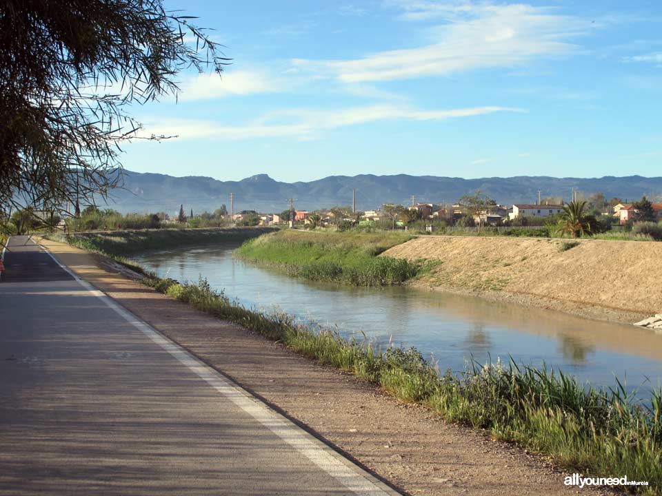 Parque Regional El Valle y Carrascoy desde el Río Segura en Murcia