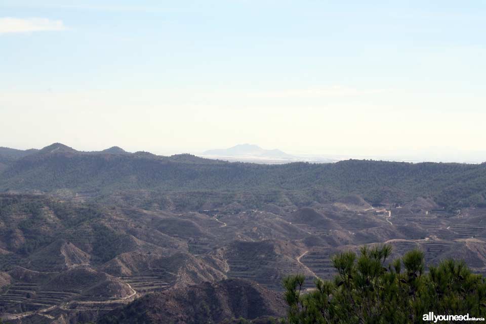 Parque Regional El Valle y Carrascoy. Al fondo El Cabezo Gordo