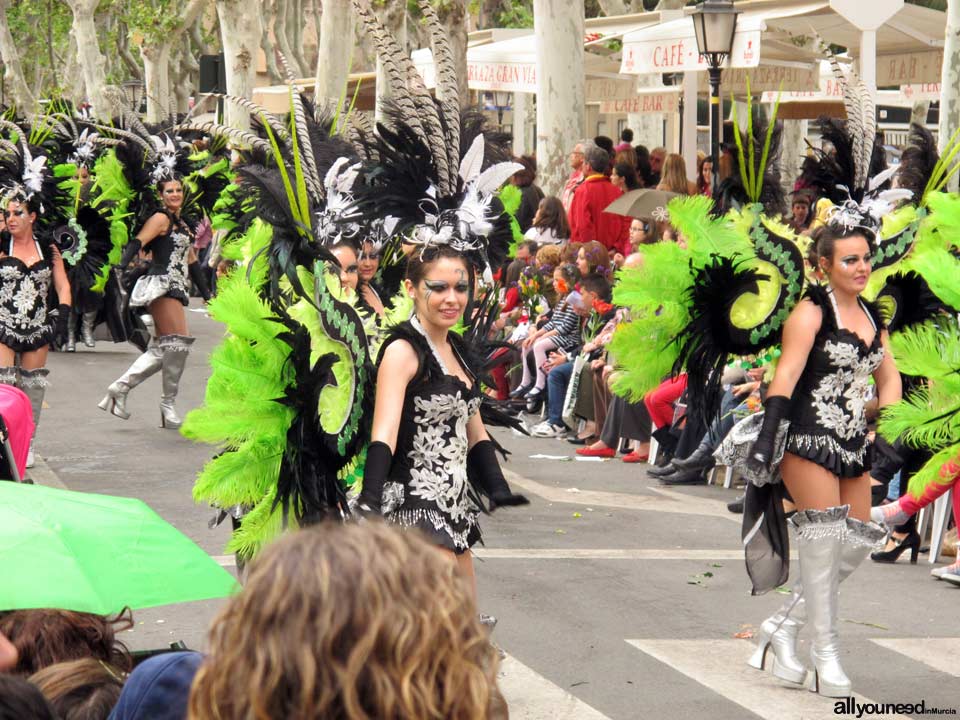 Murcia en Primavera. Batalla de Las Flores. Desfile