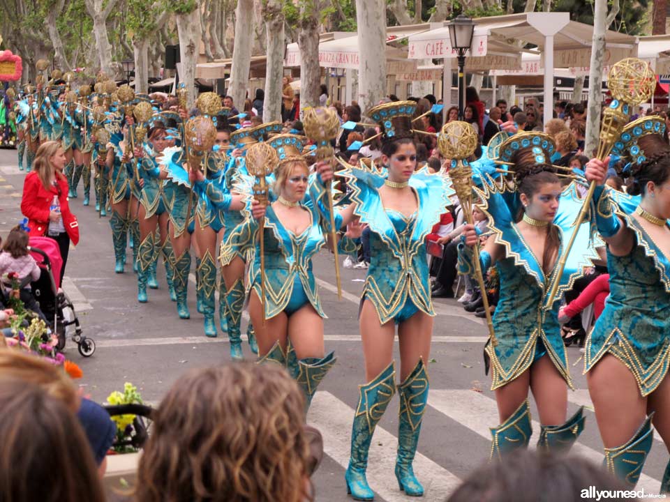 Murcia en Primavera. Batalla de Las Flores. Desfile