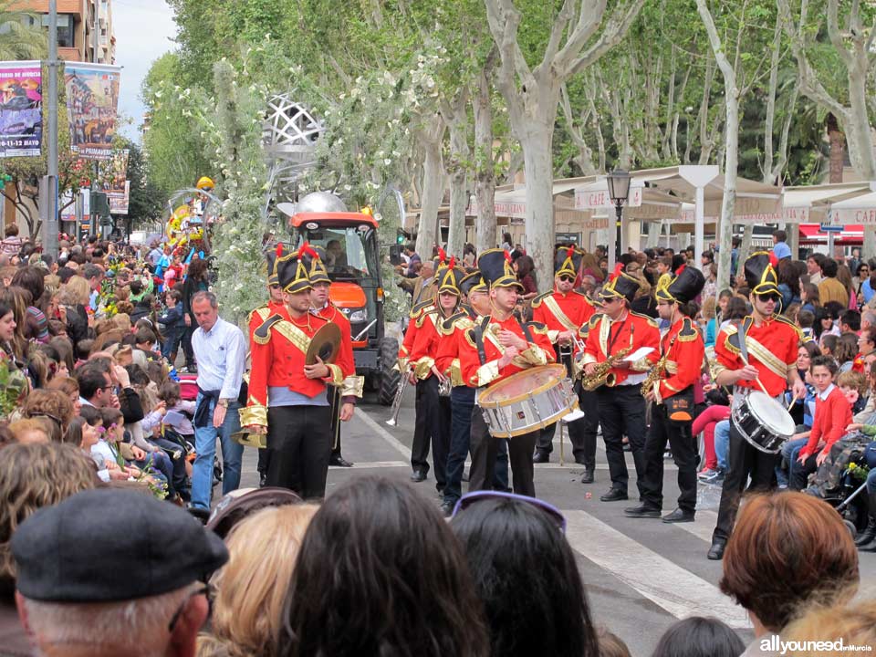 Murcia en Primavera. Batalla de Las Flores. Desfile