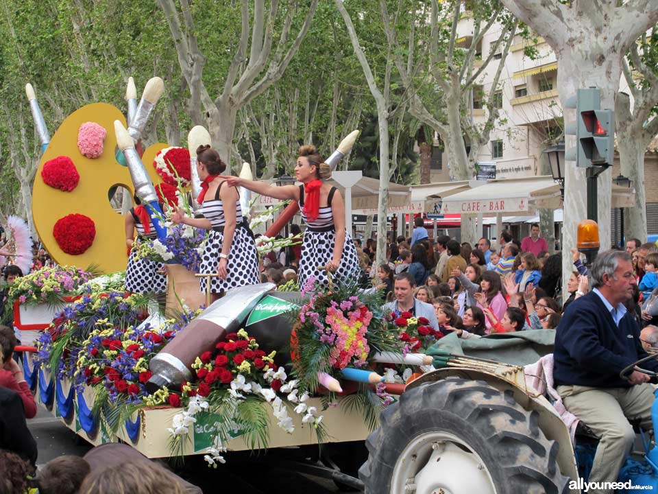 Murcia en Primavera. Batalla de Las Flores. Desfile