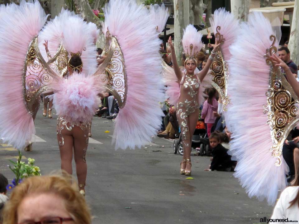 Murcia en Primavera. Batalla de Las Flores. Desfile