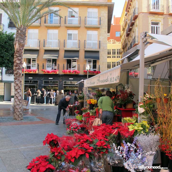 Plaza de las Flores en Murcia