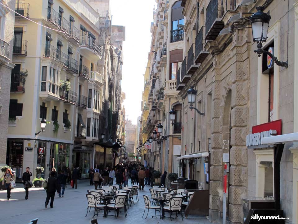 Streets in Murcia. Calle Trapería