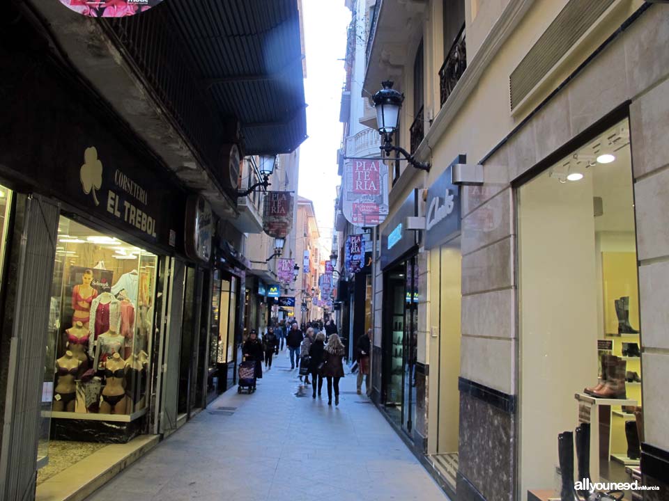 Streets in Murcia. Calle Platería