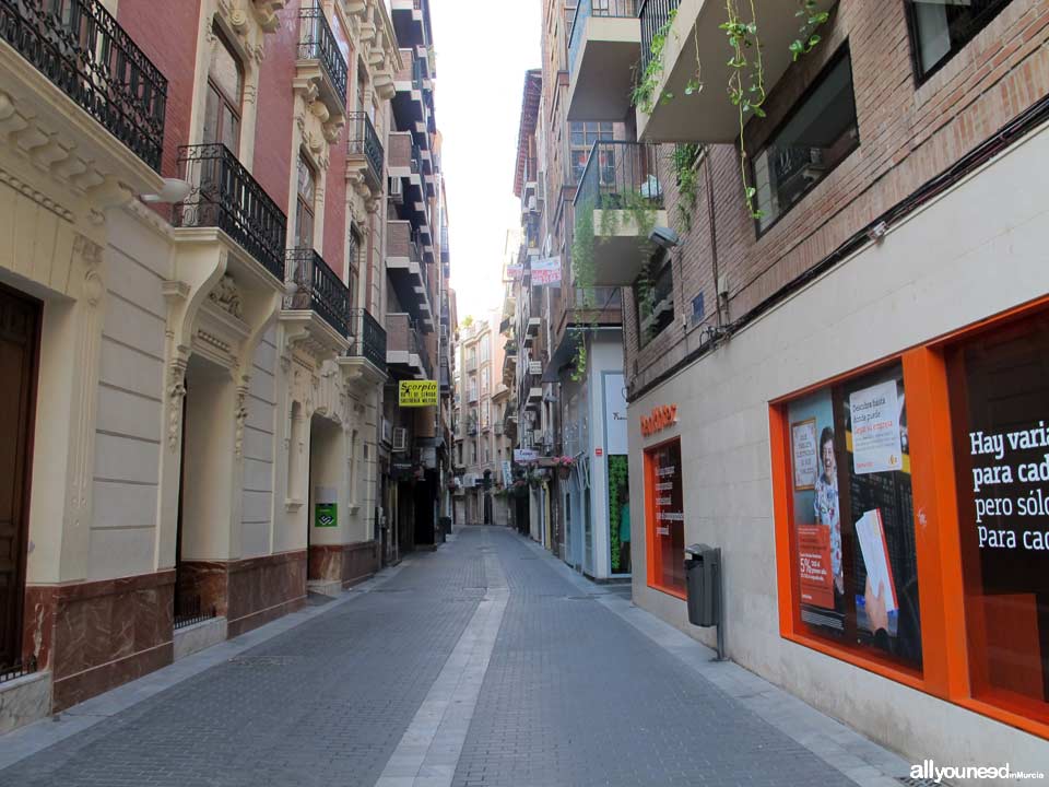 Streets in Murcia. Calle Sociedad