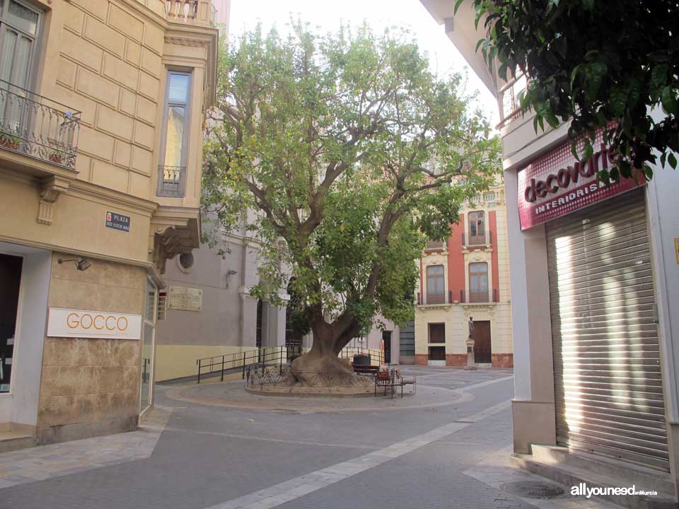 Streets in Murcia. Plaza de San Bartolomé