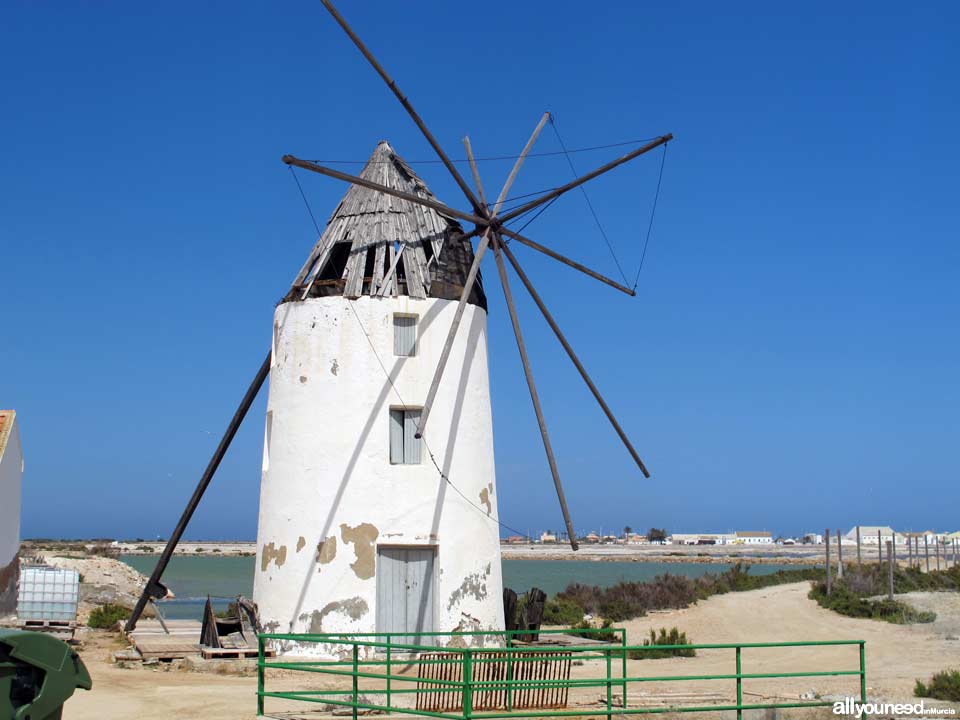 Molino de Quintín en la playa de la Mota. San Pedro del Pinatar