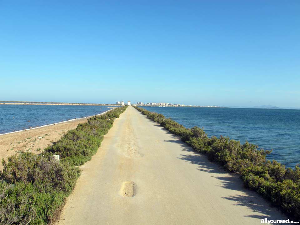 Playa de La Mota. Paseo hacia las Encañizadas. Playas de San Pedro